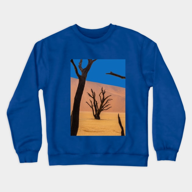 Namibia. Namib-Naukluft National Park. Deadvlei. Framed Dead Trees. Crewneck Sweatshirt by vadim19